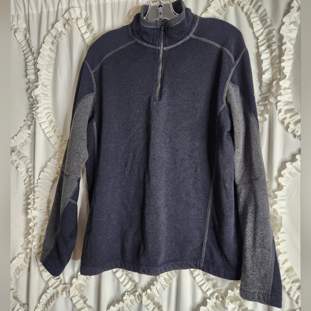 Kuhl REVEL 1/4 Zip Fleece Lined Sweatshirt Sweater Men's Sz XL Gray